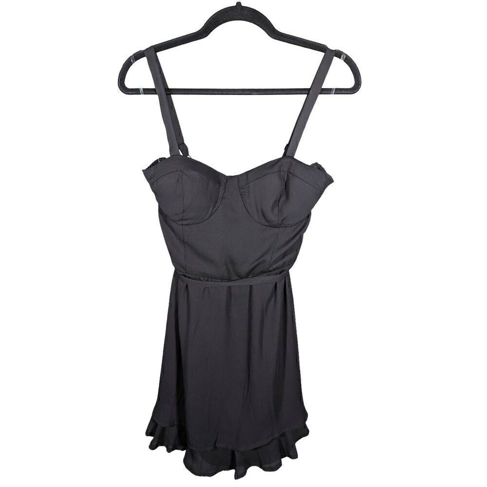 NWT Juniors' Lily Rose Tiered Molded Cup Mini Dress Size Large